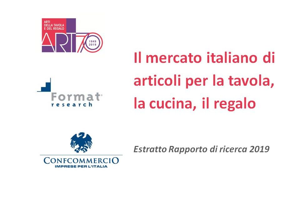 Estratto ricerca “Il mercato italiano di articoli per la tavola, la cucina, il regalo”